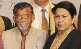 Santosh Gangwar with Zohra Chatterji