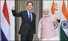 Modi with Mark Rutte