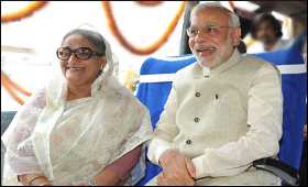 Modi with Sheikh Hasina