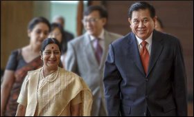 Sushma Swaraj and Thai Deputy PM