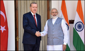 Narendra Modi with Recep Tayyip Erdogan