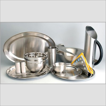 dinner set plates
 on Stainless Steel Dinner Set in Delhi, Delhi, India - GUNJAN KITCHENWARE