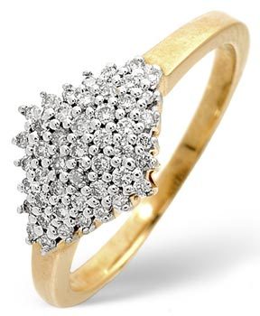 Diamond in gold rings