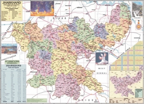 Jharkhand Political Map in New Delhi, Delhi, India - N. C. KANSIL & SONS