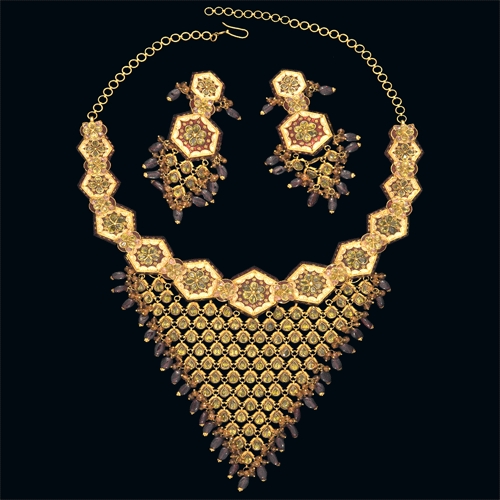 Antique Design Gold Necklace Set In Kolk C Temporary Area Kolkata West Bengal India M P