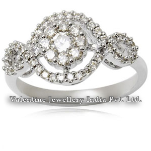 ...  Specification of Stylish Trendy Women Diamond 18K White Gold Ring