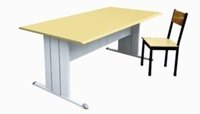 Wide Reading Table Steel Desk Library Furnitures