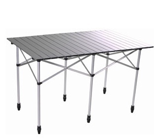 Aluminum Folding Camp Table With Adjustable Legs  134 