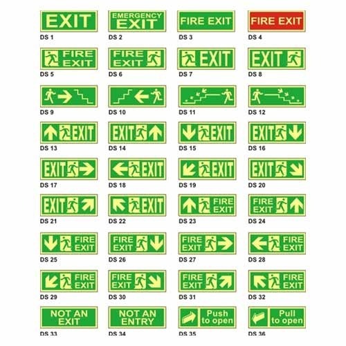 Fire Exit Sign Manufacturers, Fire Exit Sign Board Suppliers, Exporters