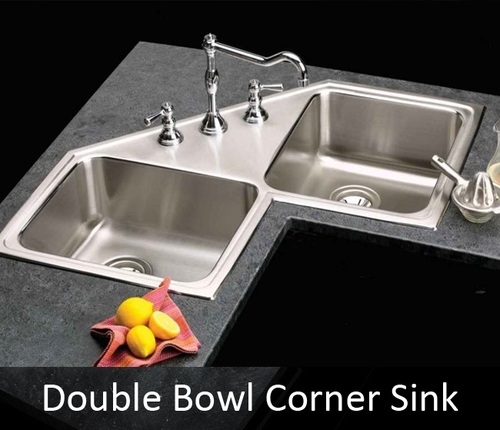 Double Bowl Corner Kitchen Sink In Delhi Laxmi Steels Double Bowl Corner Kitchen Sink In Prahladpur