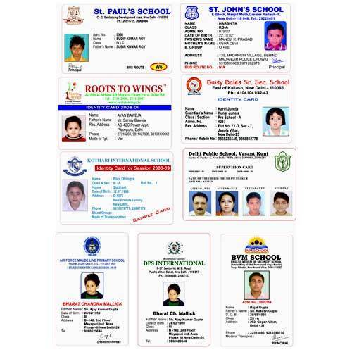 School Identity Cards in Mayapuri I, New Delhi Manufacturer and
