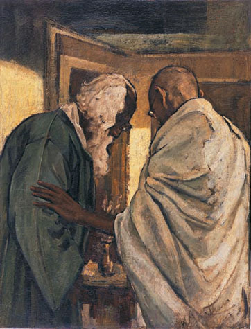 Mahatma Gandhi With Rabindra Nath Tagore Painting in ...