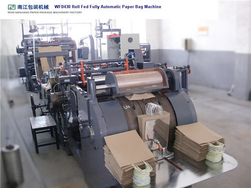 WFD430 Roll Fed Fully Automatic Paper Bag Machine with Twist Handle in Xishan Economic ...