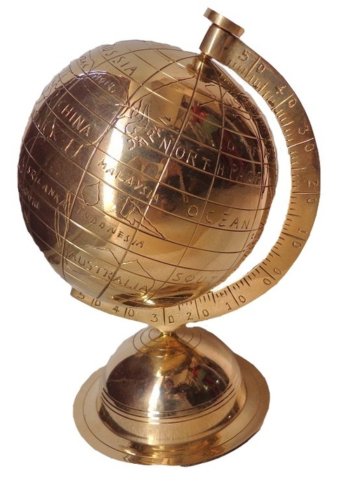Brass World Globe With Brass Stand in Roorkee, Uttarakhand S A